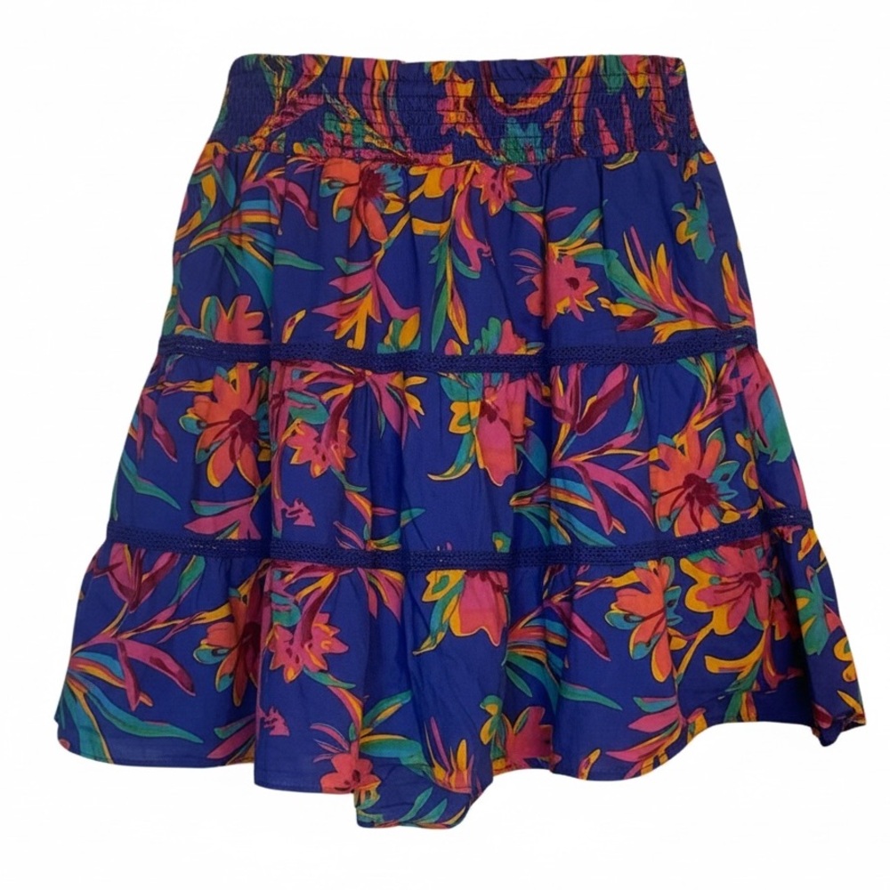 J. Crew Floral A-Line Tiered Mini Skirt NWOT